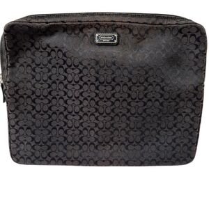 NEW Coach Signature Mini Monogram Padded Laptop Carrying Case Bag Sleeve 14"